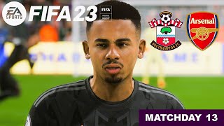 FIFA 23 - Southampton Vs. Arsenal - Premier League 22/23 Matchday 13 | Full Match