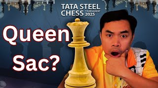 Queen SACRIFICE Attack? | Harikrishna vs Erigasi Tata Steel Masters 2025