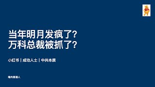 当年明月发疯了？万科总裁被抓了？｜小红书｜成功人士｜中共本质