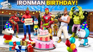 GTA 5 Franklin,Shinchan & All Avengers Celebrating Ironman Birthday GTA 5 | Iron