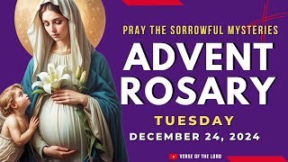 ROSARY TUESDAY 💜 Rosary Today - December 24 💜 4th Week of Advent 2024