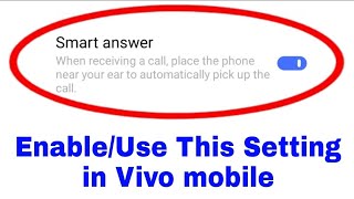 smart answer in vivo। how to enable/use smart answer in vivo।vivo mobile smart answer use kaise kare