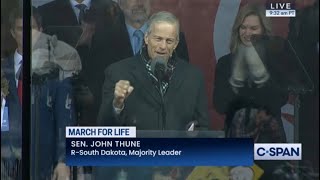 Thune Speaks at National March for Life Rally