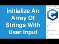 Initialize An Array Of Strings With User Input | C Programming Example