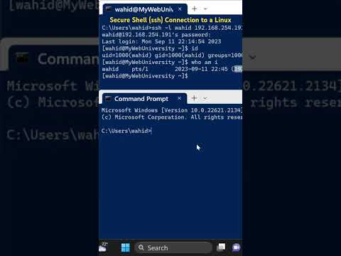 Windows Secure Shell SSH connection to a Linux