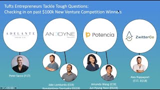 Tufts Entrepreneurs Tackle Tough Questions - Checking in on $100k New Ventures Competition Winners