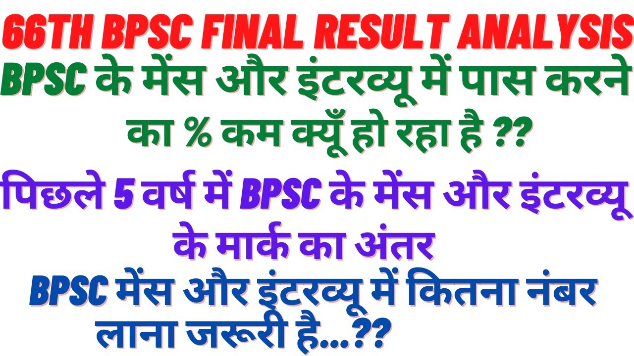 66th BPSC Final Result || BPSC Result || BPSC Result Analysis || BPSC ...