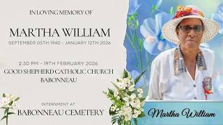 In loving memory of Martha William