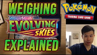 Evolving Skies Booster Box WEIGHABLE - Explaining how Weighing Pokemon Cards WORKS