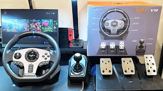Unboxing and Setup PXN-V9 Racing Wheel | Nintendo Switch | Gameplay