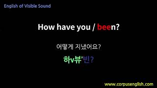 소리가보이는영어(0139) How have you been? 영어발음, 해외여행영어, 영어회화