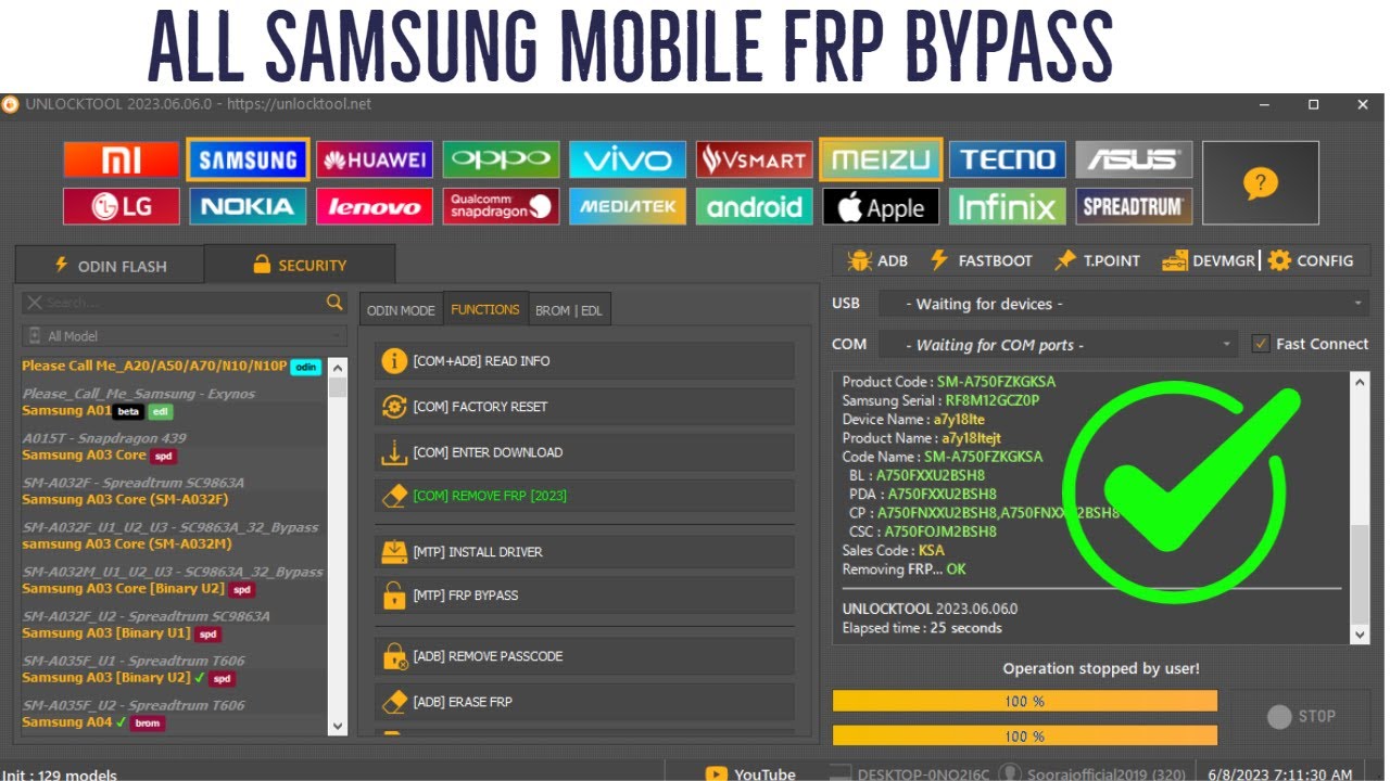 All Samsung FRP Bypass Tool 2023