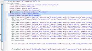 Android Application Development 35 XML ScrollView and AnalogClock