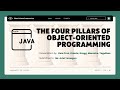 The Four Pillars of Object Oriented Programming