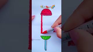 🍭+🍉+🌈=? #Lollipop #shorts #painting #art #youtubeshorts