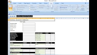 PAYROLL REGISTER TEMPLATE EXCEL