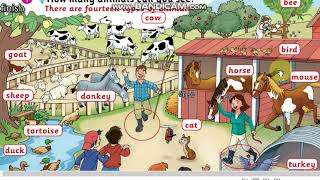 انجليزي ثالث فصل ثاني وحدة خامسة fun on the farm صفحة 8+9 المجرة في الانجليزي