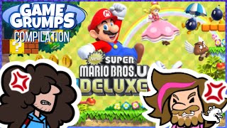 Dan and Arin Screwing Each Other Over in New Super Mario Bros U Deluxe | Game Grumps Compilation