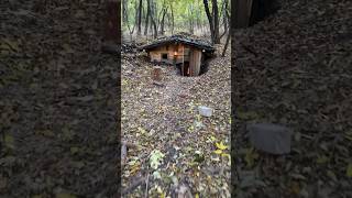 dugout in the forest #survival #bushcraft #camping #shelter #survivalskills #bushcraftcamping