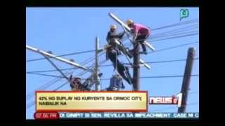 News@1: 42% ng suplay ng kuryente sa Ormoc City, naibalik na || Jan. 22, '14