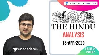 13-Apr-2020 | The Hindu Newspaper Analysis | Current Affairs for UPSC CSE 2020/2021 | Saurabh Pandey