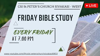 Friday Evening Service 7PM | CSI St. Peter's Church  | 10.01.2025 | Sivakasi - West