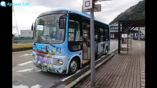 往復走行音 勝山市内観光バス ﾎﾟﾝﾁｮ(BDG-HX6JLAE)  勝山駅前⇔平泉寺神社前