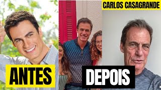 Carlos Casa Grande antes e depois do ator e modelo que hoje mora em USA.