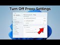 How To Turn Off Automatic Proxy Setup On Windows 11