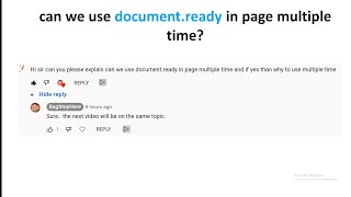 document.ready function can use multiple time in the single page|jQuery|#bugstophere