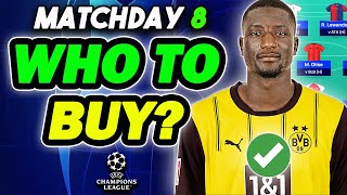 UCL MATCHDAY 8 BEST PLAYERS TO BUY✅ | Champions League Fantasy Tips 2024/25