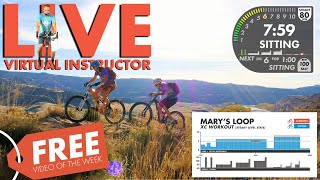 FREE Mountain Bike Spin Video for indoor cycling. Mary's Loop XC Steady State Workout Personal Use.