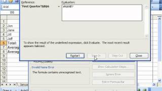 Excel 2003 Tutorial Error Checking XP & 2003 Microsoft Training Lesson 18.5