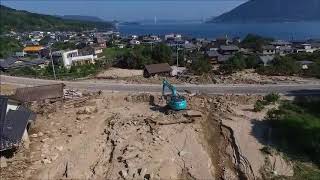 西日本豪雨　伯方島空撮