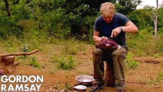 Gordon Ramsay Helps A Cambodian Tribe Butcher And Cook Buffalo | Gordon's Great Escape