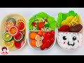 Kitchen Cooking Food Toys with Play Doh Slime Egg Velcro Cutting Fruits and Vegetables