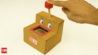 How To Make Coin Bank From Cardboard - Amazing Cardboard Project