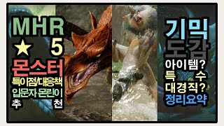 [MHR/몬스터헌터 라이즈] 입문자 몬린이, ★5 대형 몬스터 특이점, 대응책 정리 영상 2화 (monster hunter rise)