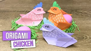 How to make an Easter Egg Basket - Origami Chicken