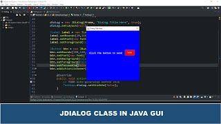 Java GUI Tutorial #57 - JDialog Class In Java GUI Swing