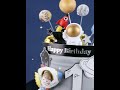 Rocket Cake Topper Astronaut Planet Space Theme Birthday Cake Decoration