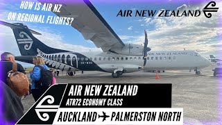 HOW DOES AIR NEW ZEALAND do on REGIONAL FLIGHTS? - ATR Economy Class - Auckland to Palmerston North