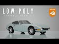 Modeling Low poly car in Blender❗️TOYOTA 2000 GT (1967)
