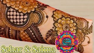 Modern back hand mehndi design ✨ by 2024 Sehar and Saima mehndi art