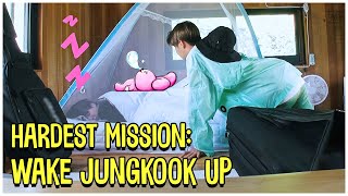 BTS Hardest Mission Is To Wake Up Jungkook - BTS Cute Sleeping Moments :)