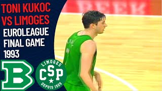 Toni Kukoc VS Limoges | Benetton Treviso vs Limoges CSP | EuroLeague Final 1993