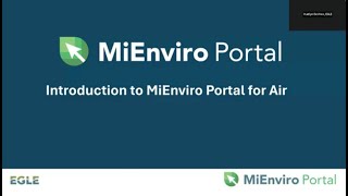 Introduction to MiEnviro Portal for Air: Air Permitting and Compliance 12.16.2024