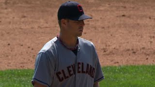 Kluber earns his first Major League win in 2012