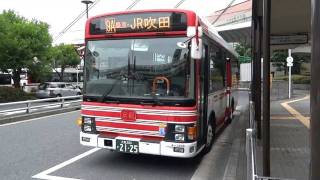 京阪バス 9A号経路 日野 レインボーII （W-3186） 京阪守口市駅