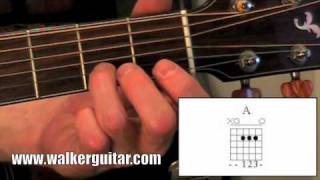 Chords: A major (guitar lesson + TAB)